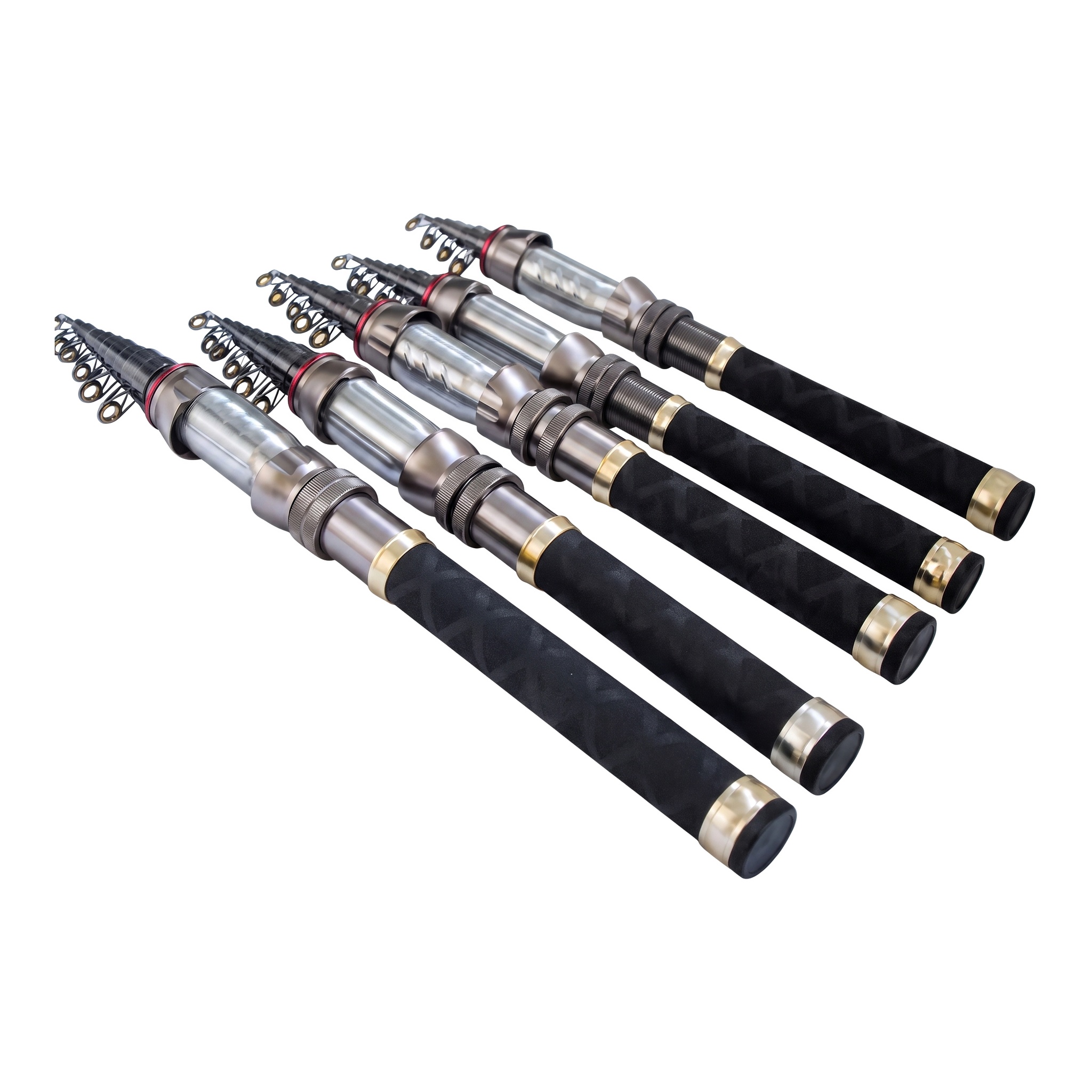 Fishing Rod Carbon Fiber - Goture Teleskopische Kohlefaser-Angelrute Tragbare Reise-Spinnrute für
