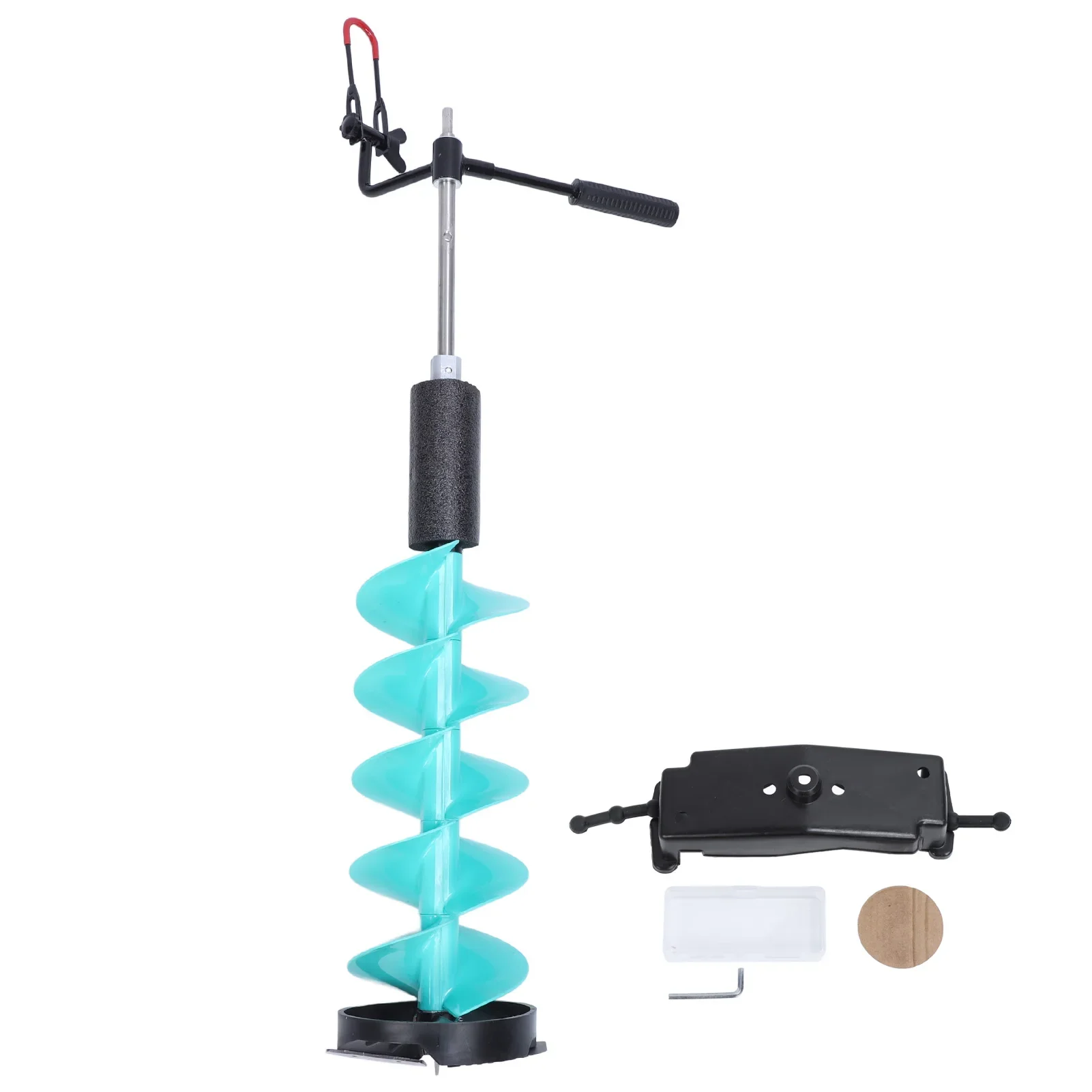Fishing Rod Ice - Elektrisches Eisschneiderset, 8-Zoll-Eisbohrer mit scharfer Klinge,