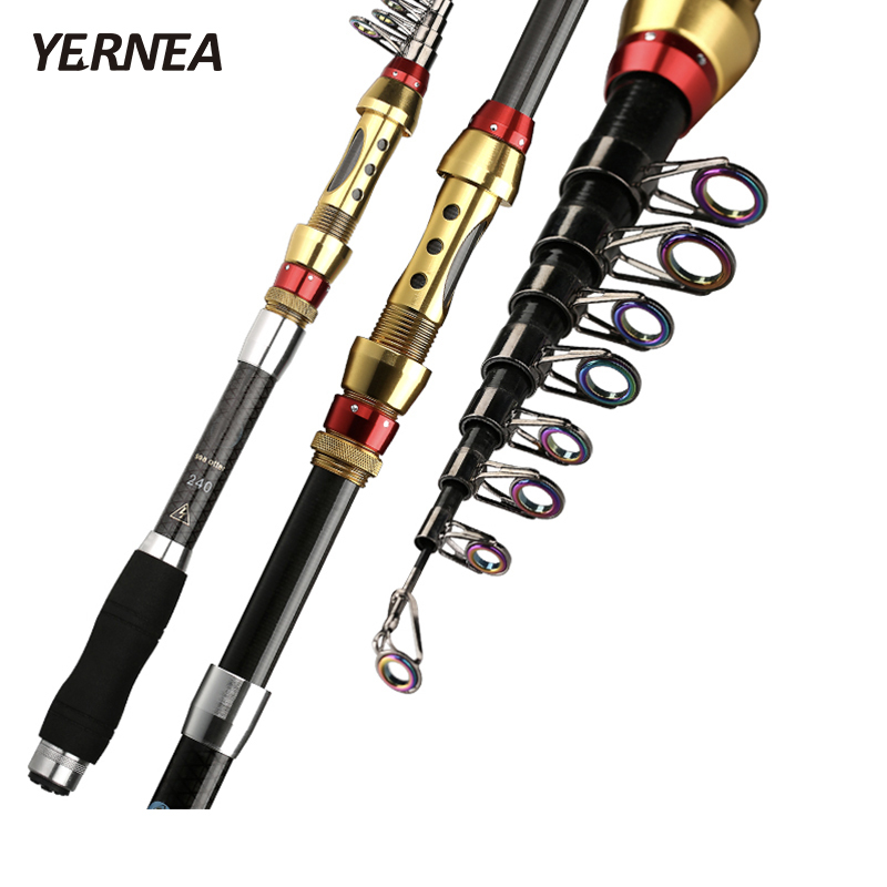 Fishing Rod Surf - Yernea Kurze Meer Angelruten Faser Teleskop