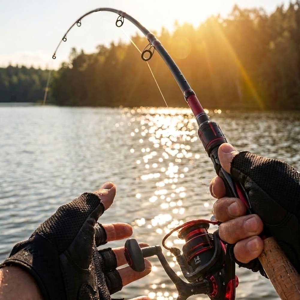 Fishing Rod Carbon Fiber - Ultraleichte Kohlefaser-Angelrute 1,8m und Rolle für
