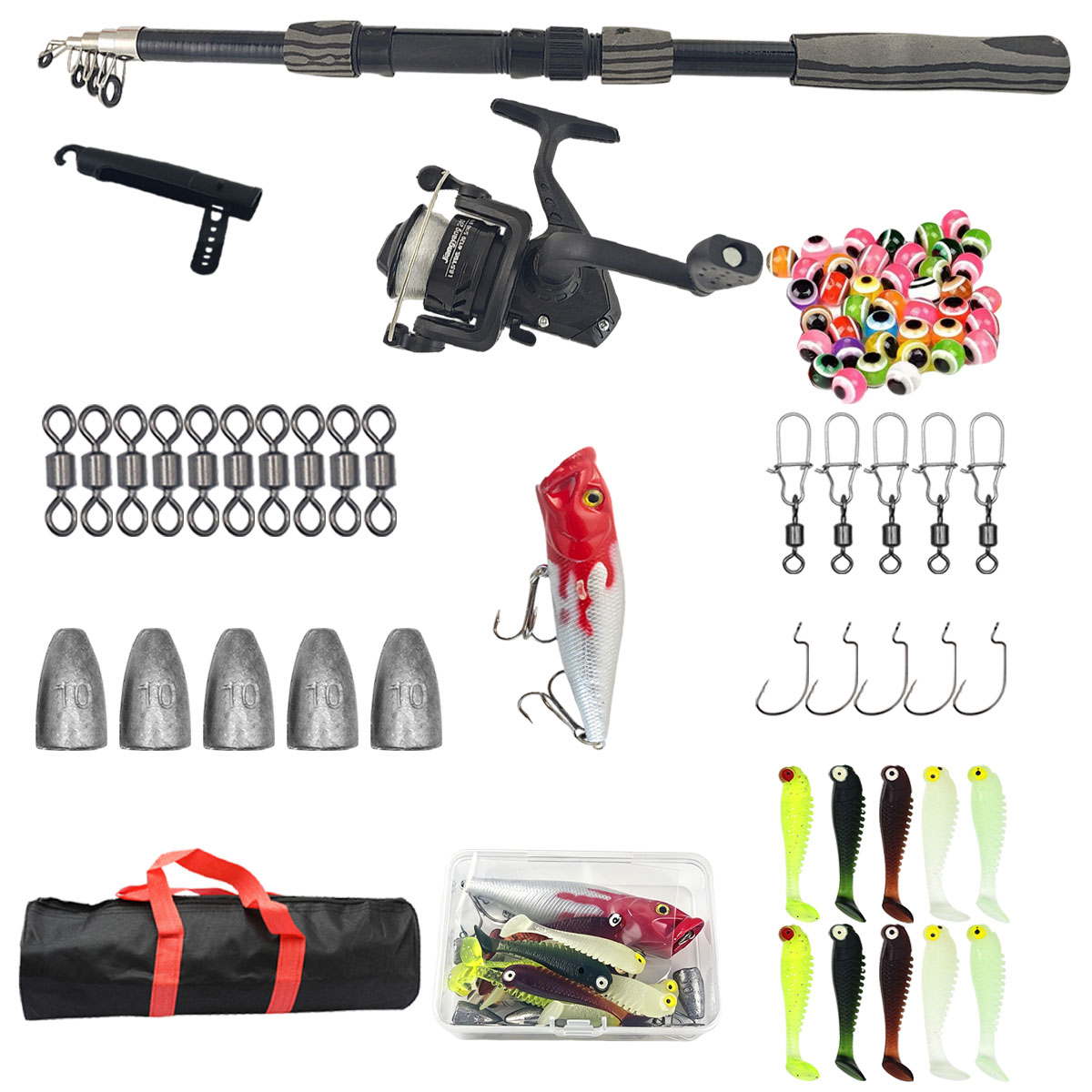 Tragbares Teleskop-Angelruten- – Fishing Rod Spinning Bewertung und Preis
