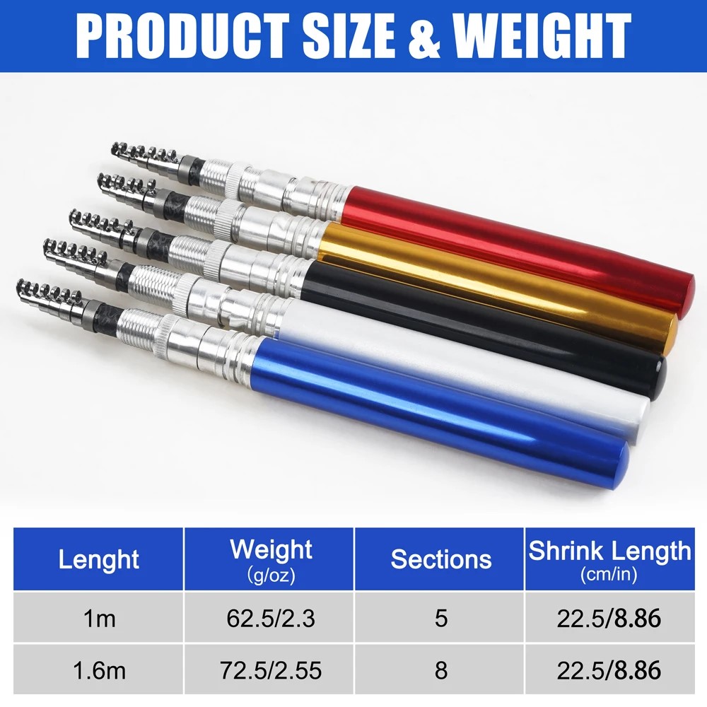 1,6 m/1 m Tasche Stift Angelru – Fishing Rod Ice Bewertung und Preis